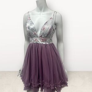 Dear Moon Brocade Design Cocktail Prom Dress